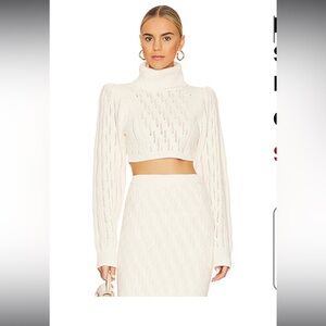 LPA cable knit sweater set 
Size Large - color ivory